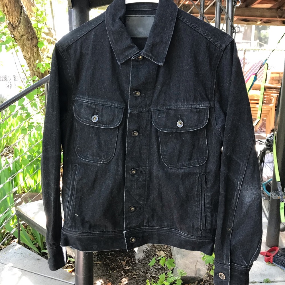 Taylor Stitch The Long Haul Black Raw Denim in 38